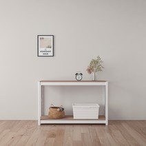 홈던트 하우스 철제 선반 2단 1200 x 500 x 750 mm, 화이트