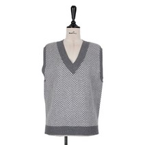 로미스토리 여성용 비스코스 헤링본 니트 베스트