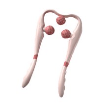 PDS리빙 사무직 필수템 경추 목 마사지 핸드 클램프 수동 마사지기, C핑크, 1개