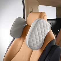 케이엠모터스 카니발 KA4 차량용 헤드레스트 메모리폼 퀼팅 머리 받침대, 미스티 그레이, 1개