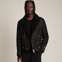 올세인츠 남성용 Leather MILES SHEARLING BIKE 자켓