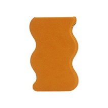 어뮤즈하우스 휴대용 물결모양 탁상거울 70 x 109 x 5 mm, 오렌지