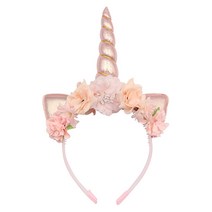 더깔끔 꽃장식 유니콘 헤어밴드, 타입3, 1개