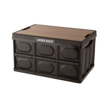 에어즈락 캠핑 폴딩박스 일반형, 박스 블랙 + 상판 우드