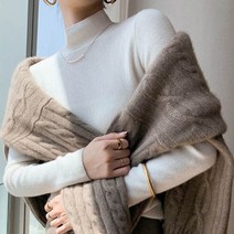 비비에모 여성용 보송보송 반폴라 니트 이너 스웨터 00699