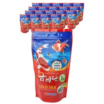 금비단 골드실크 금붕어 잉어 사료 작은 입자 1호, 120g, 20개