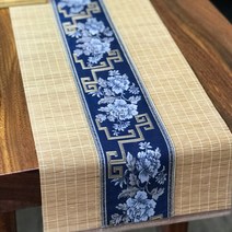 대나무 티 매트 테이블러너, 12 네이비, 30 x 150 cm