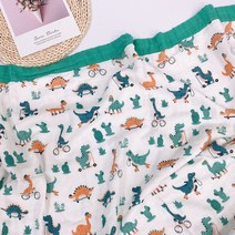 럭셔리베이비 유아용 밤부 4중 블랭킷, 공룡