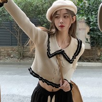 루나걸 여성용 제라 배색 니트