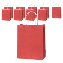 기본 종이 쇼핑백, 06 다홍 대형, 10개