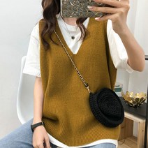 리온 여성용 딥 브이넥 임부복 간절기 임산부 조끼 HR349