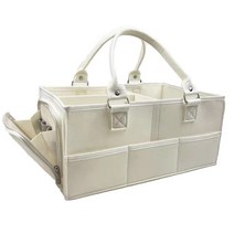 쏘나이스 휴대용 펠트 기저귀가방, 03 패딩 핸들 화이트