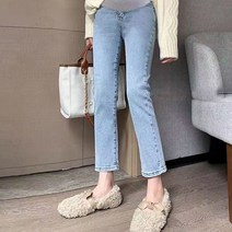 루나글램 캐주얼 9부 임산부 일자바지
