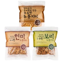 엄마손맛 우리쌀로 만든 구수한 누룽지야 보리누룽지 1kg + 현미누룽지 1kg + 쌀누룽지 1kg 세트, 1세트