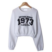 시크블랙 카호나 넘버 밴딩 크롭 맨투맨 T8669K21