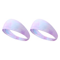 운동 요가 헬스 헤어밴드 AA1272-8 2p, 블루핑크파스텔