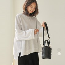 쿨쿠 임산부 오버핏 양 트임 긴팔 티셔츠