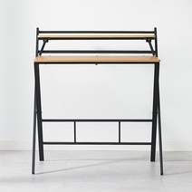 라메종하우스 이지모던 심플책상 800F, 선반(아카시아)+프레임(블랙)