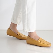 단골언니 여성용 댄버스 드라이빙 가죽 로퍼