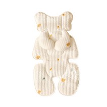 에시앙 유아용 모데즈 자수 누빔 인견 유모차라이너 + 목쿠션 세트, 1세트, 레인보우