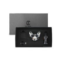 디씨네트워크 차량용 불독 방향제 유광실버 오일향 블랙체리, 1세트