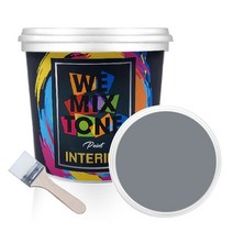 WEMIXTONE 내부용 INTERIOR 수성 페인트 1L + 붓, WMT0123P01(페인트), 랜덤발송(붓)