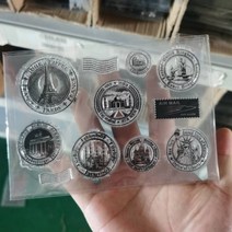 예스몰 빈티지 투명 실리콘 우편 도장, 1개
