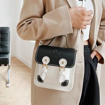 바이비드 Rogar DIY 2버클 취미생활 키덜트 숄더백, 1개, 흑백