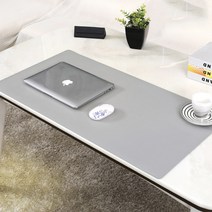 단면 논습립 가죽 데스크 장매트, 그레이