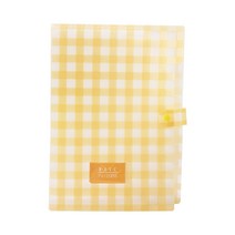 베러바이즈 파스텔톤 체크 A4 시험지 서류 화일 파일 케이스, 1개, 옐로우