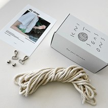 뜨개사계절 초보자용 가방스트랩 크로스 만들기 DIY 키트 210g, 화이트, 1세트
