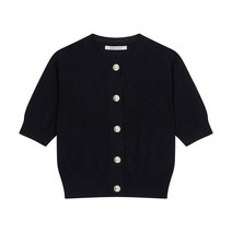 보브 여성용 체크 조직 버튼업 가디건 7152350102