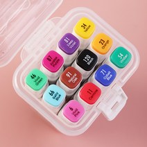 재이앤재이 컬러마커 그래피티 유성 마커 세트, 12색, 1개