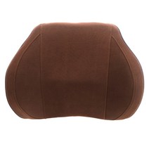 CHAMOA 피치가공 면니트 차량용 메모리폼 허리쿠션, 브라운(208), 1개