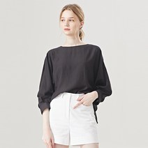 탱커스 라운드넥 페미닌 언발 블라우스 TU3BL014L0