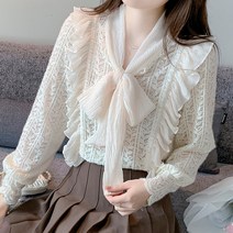 페이퍼먼츠 보솜보솜 빅리본 블라우스 02477