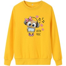 부엉이 리슨 뮤직 귀여운 그림 임산부 맨투맨