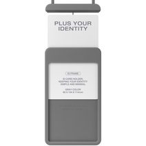 플러스엑스 오브젝트 컬러 아이디프레임2.0 사원증 케이스 릴홀더 명찰 목걸이, 매트 그레이, 1개