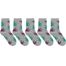 박군 여성용 메이플 중목 양말 5족 세트