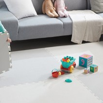 따사룸 PE 유아용 퍼즐 매트 100 x 100 x 2.5 cm, 투게더 그레이, 6개