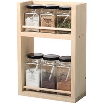 사각 양념통 S 3p + L 3p + 2단 선반 S 세트, 5종, 1세트