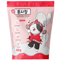 홍사장 무향 벤토나이트 고양이 모래, 1개, 6kg