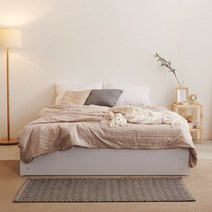 라온퍼니쳐 베이직 무헤드 수납침대 + 매트리스 세트 방문설치, 화이트