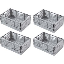 마이닝 다용도 접이식 밀크 수납 폴딩박스 소형, 4개, 딥그레이