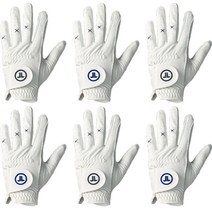 2THUMB 남성용 반양피 장갑 Premium Pack 6p 왼손용, 혼합색상