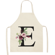 알파벳 이니셜 앞치마 68 x 55 cm, 1개, E
