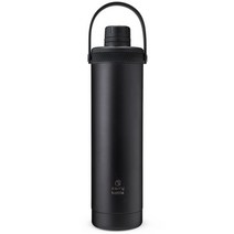캐리보틀 폴라 보온병 텀블러, 블랙, 600ml