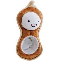멍멍군나비양 강아지 햇땅콩 삑삑이 노즈워크 바스락 장난감, 혼합색상, 1개