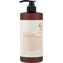CH6 그리놀 허브 알로포시아 탈모 샴푸 화이트 시트러스, 1000ml, 1개