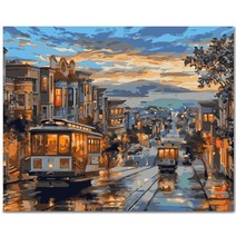 아디코 DIY 페인팅 명화그리기 50 x 40 cm PH102, 리스본 전차